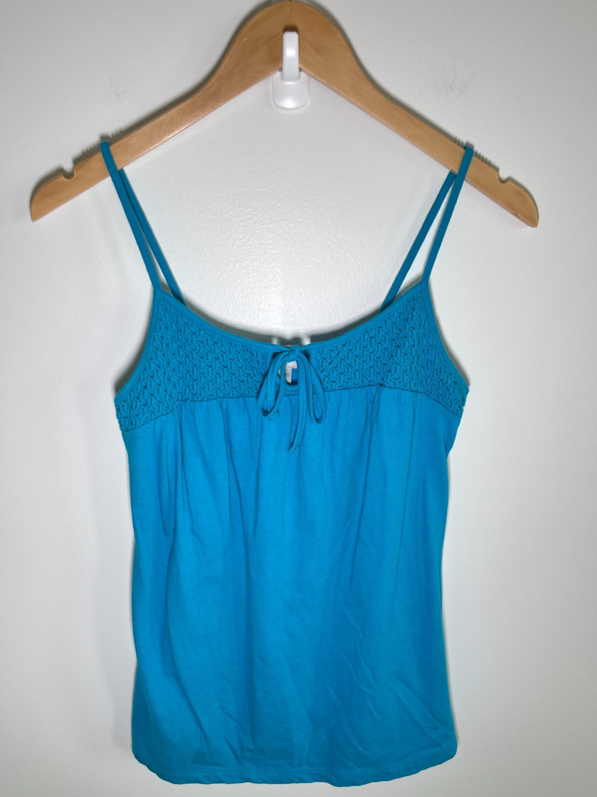 Womens Babydoll Y2K Top Blue XS Bow Fairy Summer