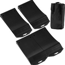 4x Deepened Pattern Black Tire Protector For Ramp Incline With Anti-slip Pad