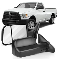 Pair Power Heated Tow Mirrors For 03-08 Dodge Ram 1500 2500 3500 [Updated Style]
