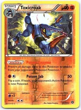 Toxicroak 59/114 Rare Steam Siege Pokemon Reverse Holo Near Mint