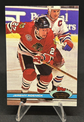 Jeremy Roenick - HOF - 9 Time NHL All-Star - 1991-92 Topps Stadium Club #46