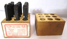 VINTAGE SET of 3/16 in. STEEL STAMPS ~ U.S.A. MADE ~ SHOP TOOLS PROJECTS ID ~