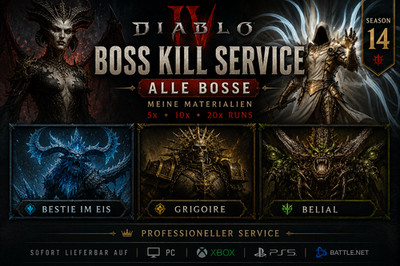 Diablo 4 Boss Kill Service 5x-20x Season 14 Lord of Hatred Xbox/PC/PS5 Softcore