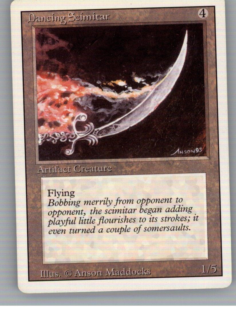 Dancing Scimitar Rare Revised Edition Magic: The Gathering Near Mint