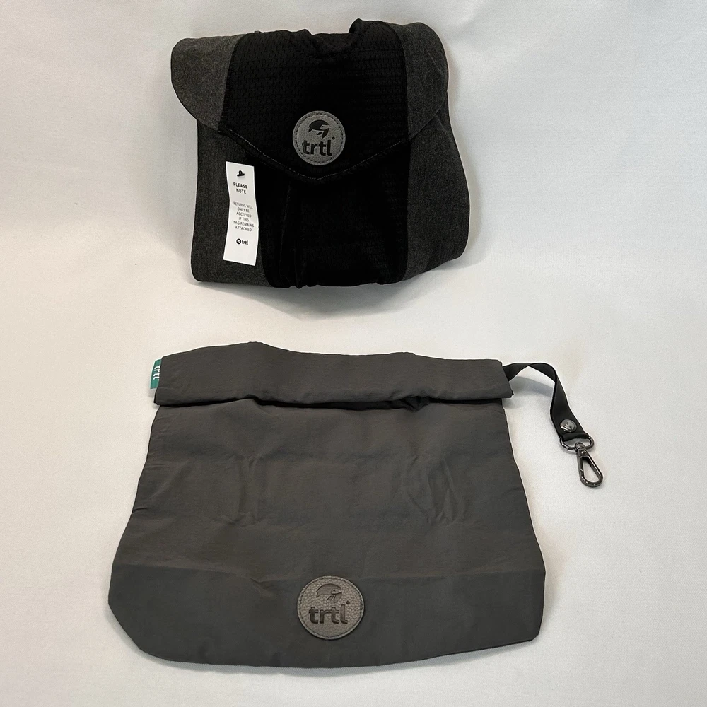 TRTL Travel Pillow for Neck Support on Airplanes Includes Dust Bag