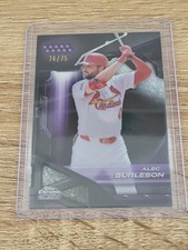 2026 Topps Chrome Black Alec Burleson #96 Purple Refractor /75