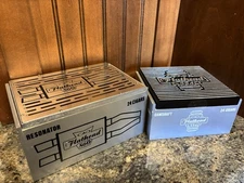 CAO FLATHEAD 554 CAMSHAFT & 860 RESONAT0R  BOTH WOODEN EMPTY CIGAR BOXES MINT
