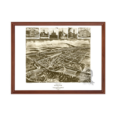 Old Map of Burnham, PA 1906 - Vintage Burnham Pennsylvania A