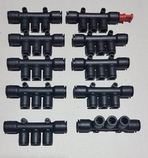 Pneumatik T-Mehrfachverteiler mit 3 reduzierten Abg&auml;ngen  Push-In PARKER LEGRIS