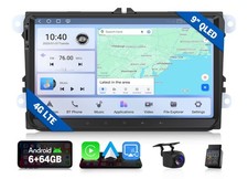 Android 13 9" QLED 6 64 for VW Golf MK6 Car Radio Stereo Apple CarPlay DSP Audio