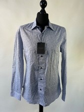 Ted Baker London Long Sleeve Casual Dress Shirt Size 16.5 Blue Office Casual