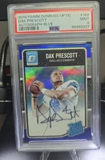 2016 Donruss Optic - Rated Rookie Dak Prescott #162 Blue Signatures /75 (AU, RC)