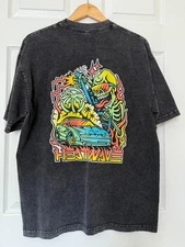 Heatwave Visual x Tallboy666 Charcoal Grey LG T-Shirt blacklight
