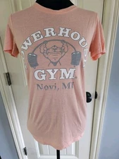 Power House Gym Novi Michigan T Shirt Peach Sm-Med