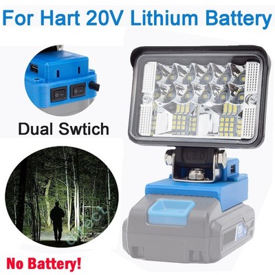 28W Cordless LED Work Light For HART 20V Li-Ion Battery Outdoor Lamp Flashlight