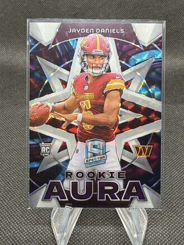 2024 Spectra Jayden Daniels Rookie Aura Interstellar /50 #RA-JDS Commanders