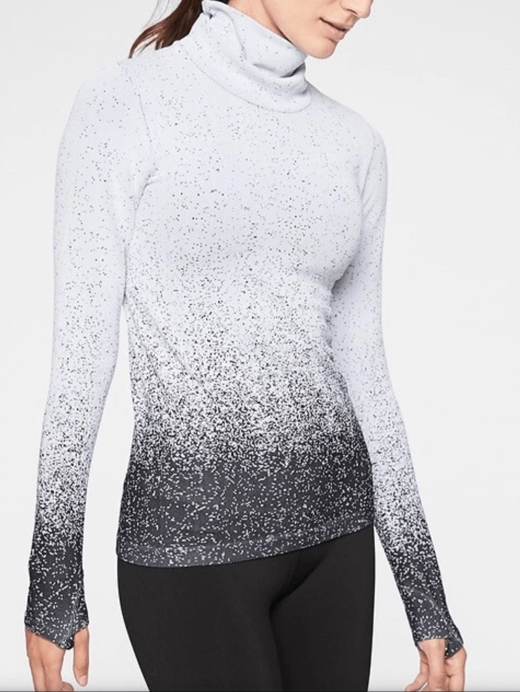 NEW NWT Athleta Flurry Base Layer Seamless Long Sleeve Shirt Top sz M