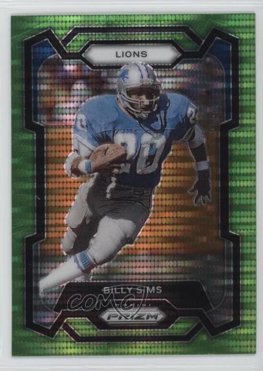 2023 Panini Prizm Neon Green Pulsar Prizm Billy Sims #95 12ps