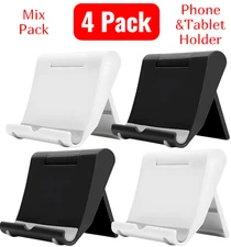 Tech Trove- 4 Pack, Tablet Stand & Phone Holder, Adjustable, Universal, Mix
