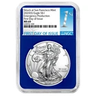 2020 (S) $1 1-oz American Silver Eagle NGC MS69 Emergency Production FDI First
