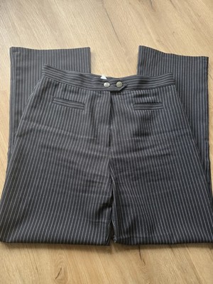 Y2K Pinstripe Pants Women 4 Trousers Mall Goth Grunge Career Office Preppy Skate