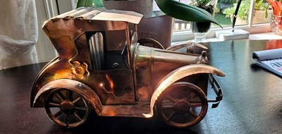 Berkeley Designs Copper Vintage Wind-Up Car Music Box Happy Days Are Here Again