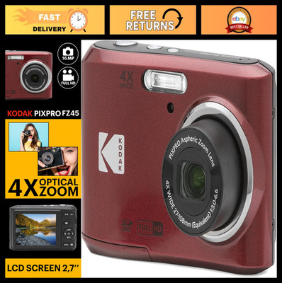 16MP Digital Camera, 4X Optical Zoom, 27mm Wide Angle, 2.7'' LCD, 1080p Video, Re