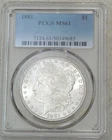 1881 P Morgan Silver Dollar PCGS MS61 Frosty Just Graded New Holder #N272B