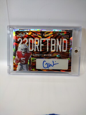  #d 4/5 Silver Crystal Tiger 2022 Leaf Metal Draft Bound Auto Garrett Wilson