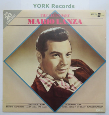 MARIO LANZA - The Legendary Mario Lanza - Excellent Con LP Record K-Tel NE 1110