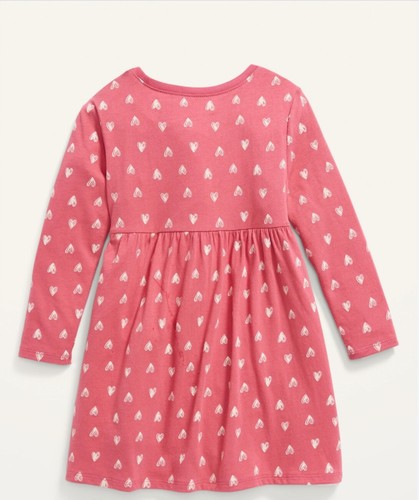 Old Navy Toddler Size 5T ~ Pink Long-Sleeve Fit & Flare Dress NWT
