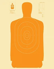 B-27 [B27] Silhouette Target [Full Width, 35" x 45"] in Orange