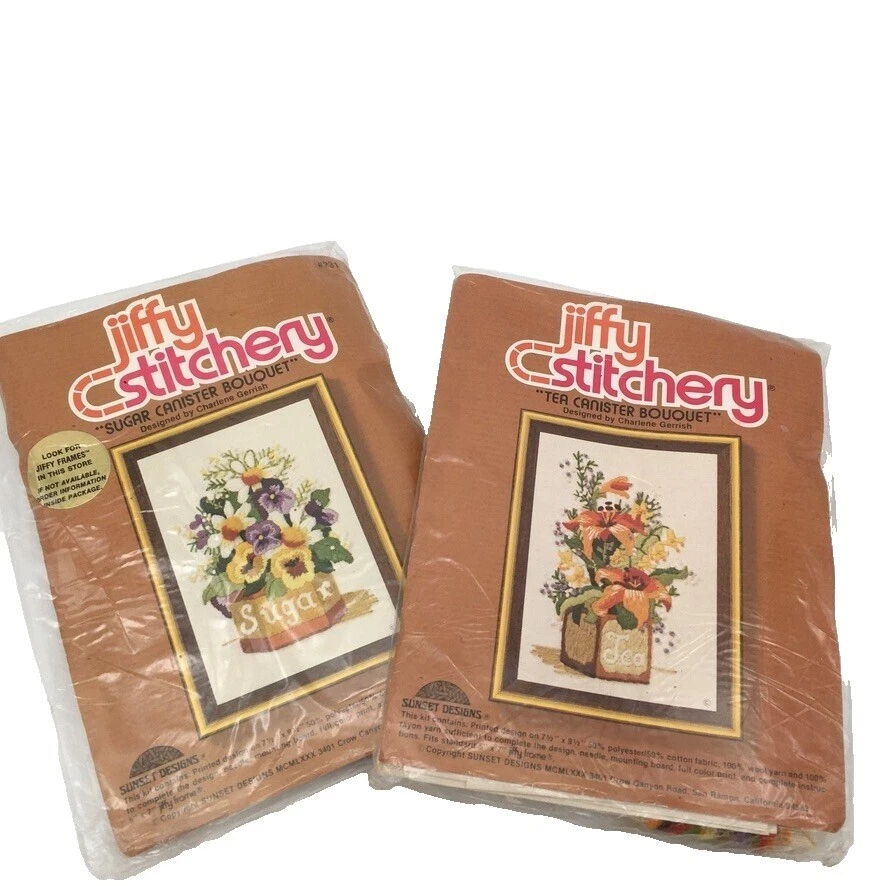 Flores y Plantas Jiffy Foto Enmarcada kits de bordado crewel