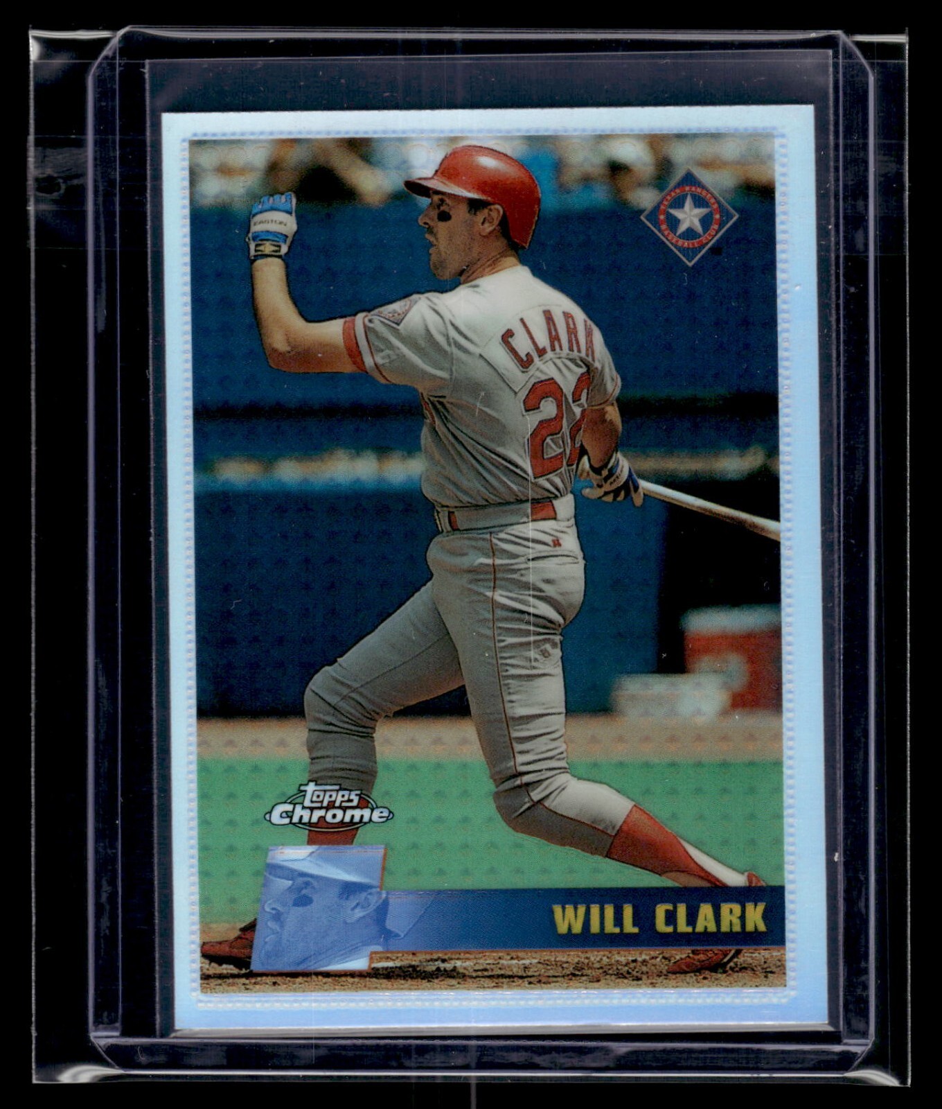 1996 Topps Chrome Refractor #118 Will Clark Rangers *Iconic 1st Chrome*