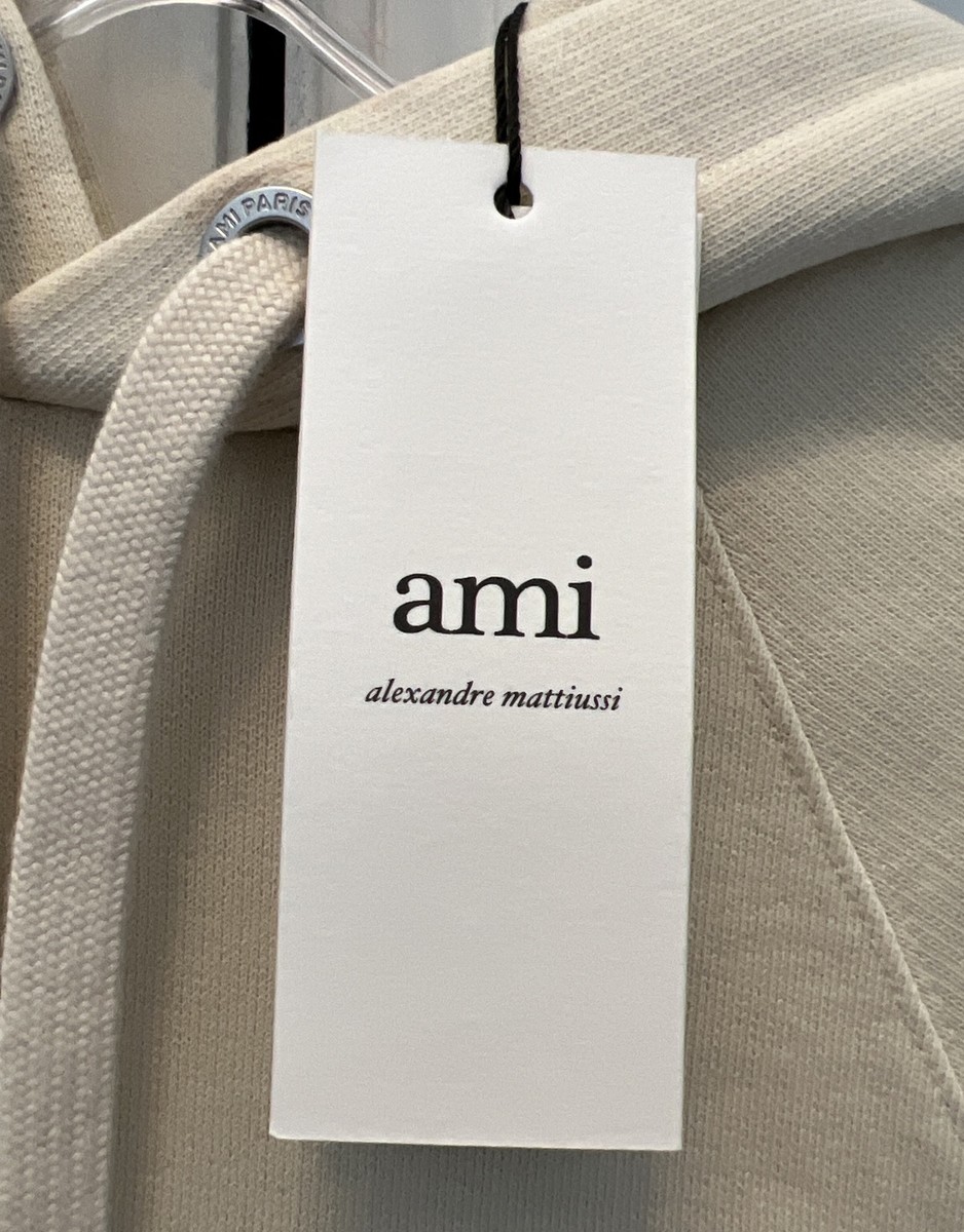 Ami Paris Logo Heart Hoodie Sweatshirt Ivory NWT Size XXS | eBay