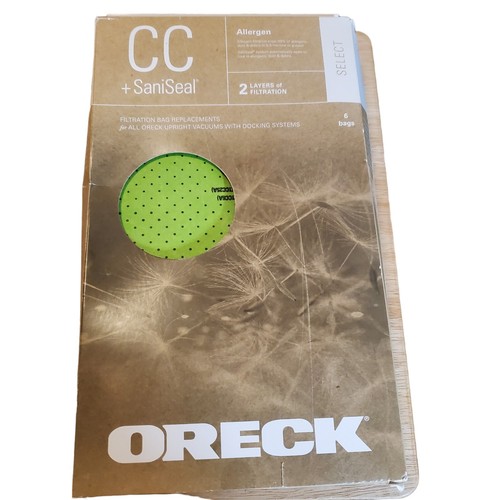 5 Oreck AK1CC6A CC SaniSeal Allergen AND 2 TYPE CC Filtration Vacuum Bags