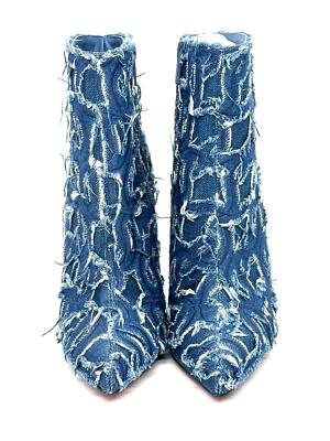 Christian Louboutin SO KATE BOOTY 100 Denim Ankle Bootie Boots