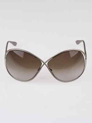 Tom Ford LILLIANA Sunglasses Metal Frame Gradient Brown  display picture 2