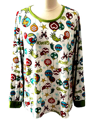 Womens XL(16-18) The Grinch Who Stole Christmas Pajama Sleep Top Dr ...