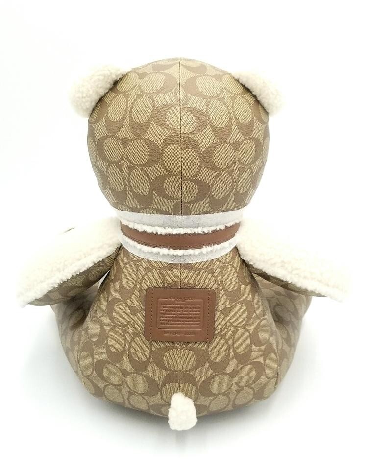 coachベアー Coach Signature C Coated Canvas NWT Shearling Stuffed Bear