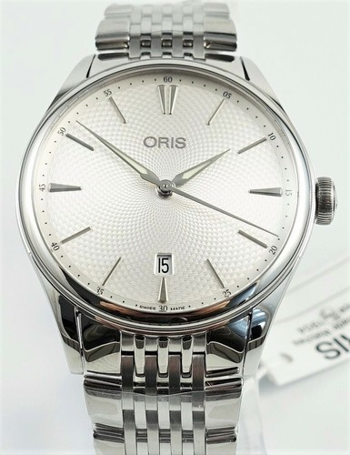 Oris Artelier Fecha Plata Fecha 40mm Ref: 01 733 7721 4051 B&P