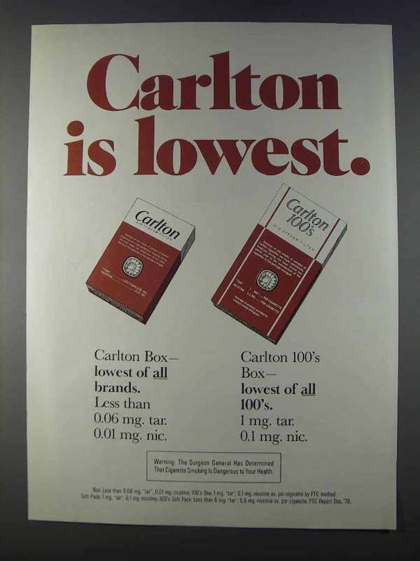 where to buy carlton cigarettes near me 200 ea 1980 Carlton Cigarettes Ad -