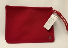 Lululemon All Zipped Up Pouch SE NWT RUBR Ruby Red Gym Canvas Wristlet Bag