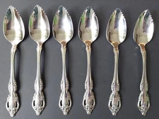 Set of 6 Oneida Community Stainless BRAHMS spoons grapefruit citrus spoons.