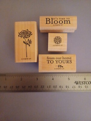 Stampin Up Bellas Bloom Retired wooden stamp set