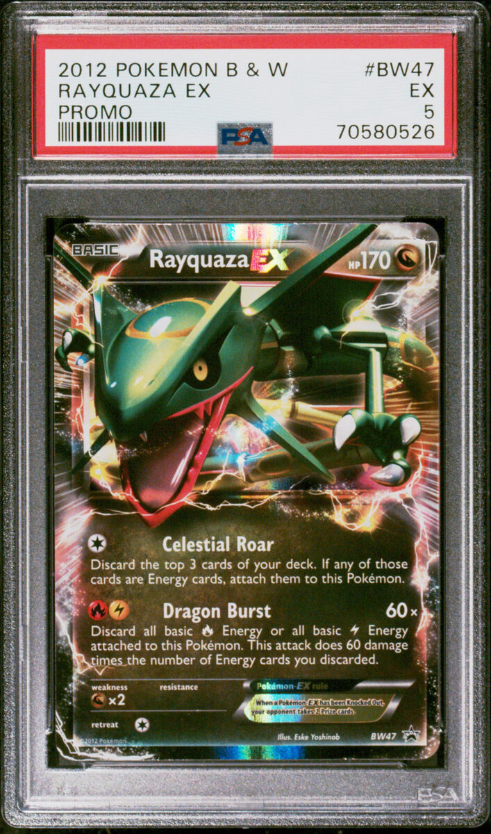 2012 Pokemon TCG Black & White Promo BW47 Rayquaza EX PSA 5 2012 Pokemon TCG Black & White Promo BW47 Rayquaza EX PSA 5