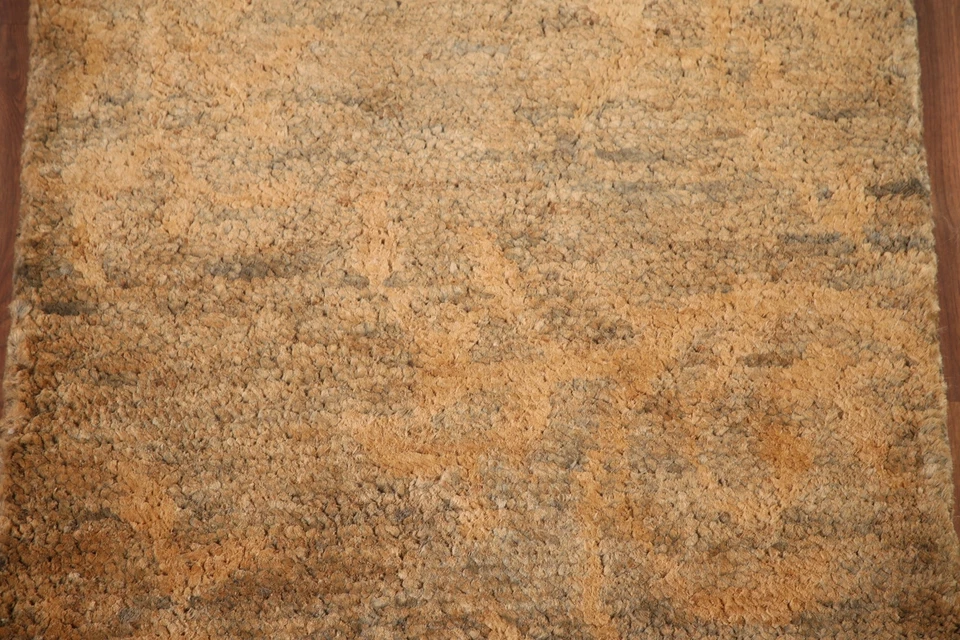 Transitional Nature Print Moroccan Oriental Area Rug 3'x5' Jute Hand-knotted Rug - Image 4 of 4