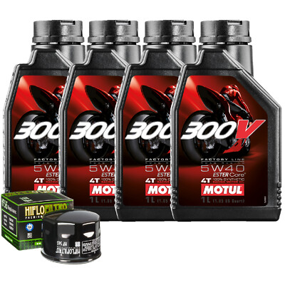 Wartungsset Motul 300V 5W40 Öl Für Moto Guzzi 1400 California 2015-2017