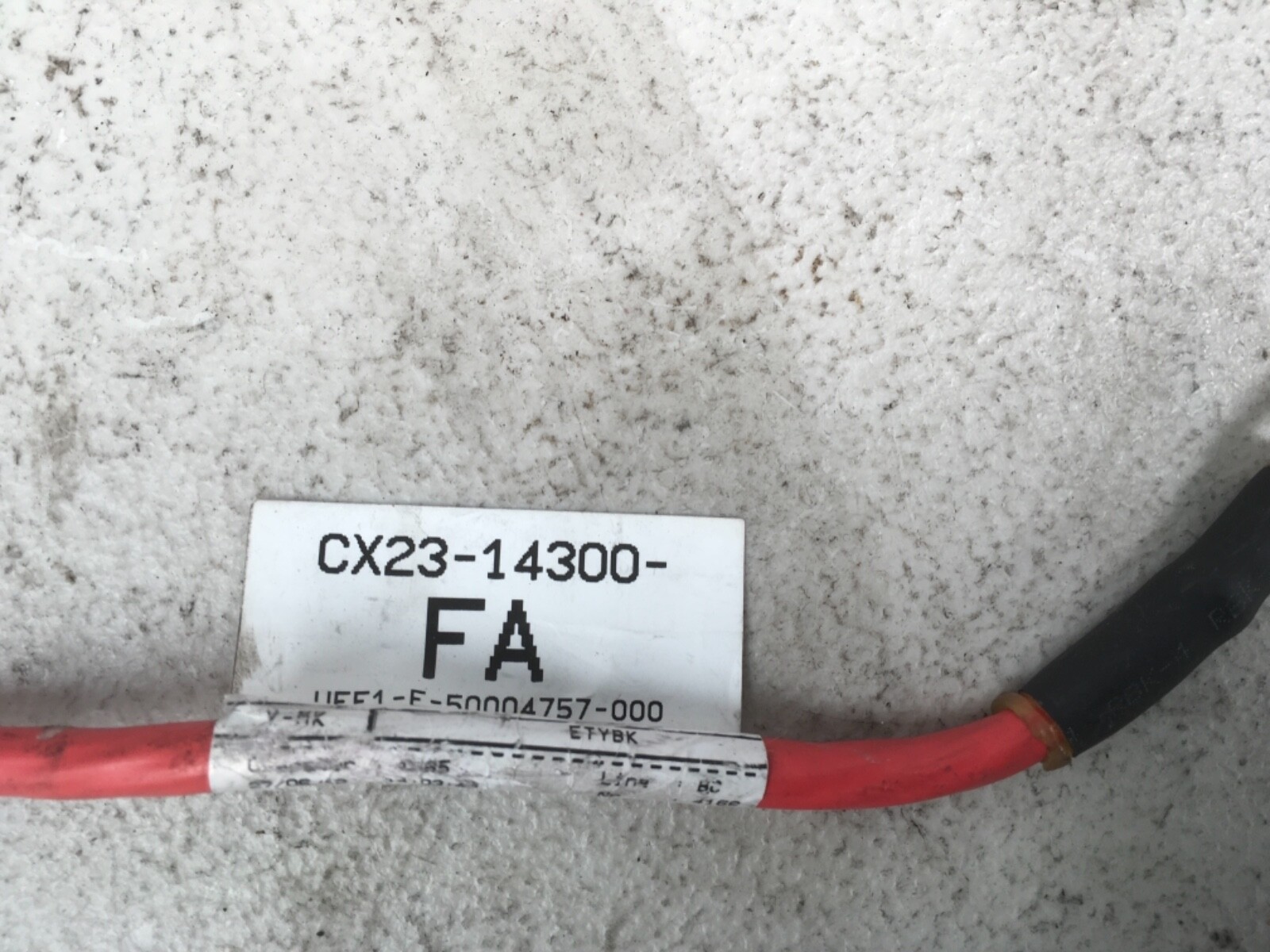 10-11 Jaguar XF XFR X250 Rear Trunk Boot Positive Battery Cable 8X2T14300BB OEM