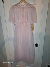 Val Mode Vintage Lingerie Nightgown Robe Set Size Medium New